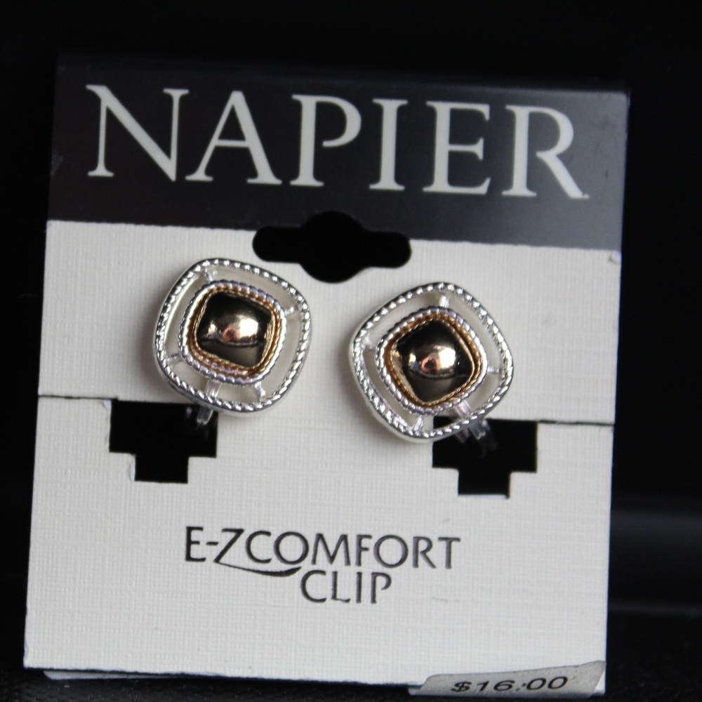 Napier E-Z Comfort Clip on Earrings NWT
